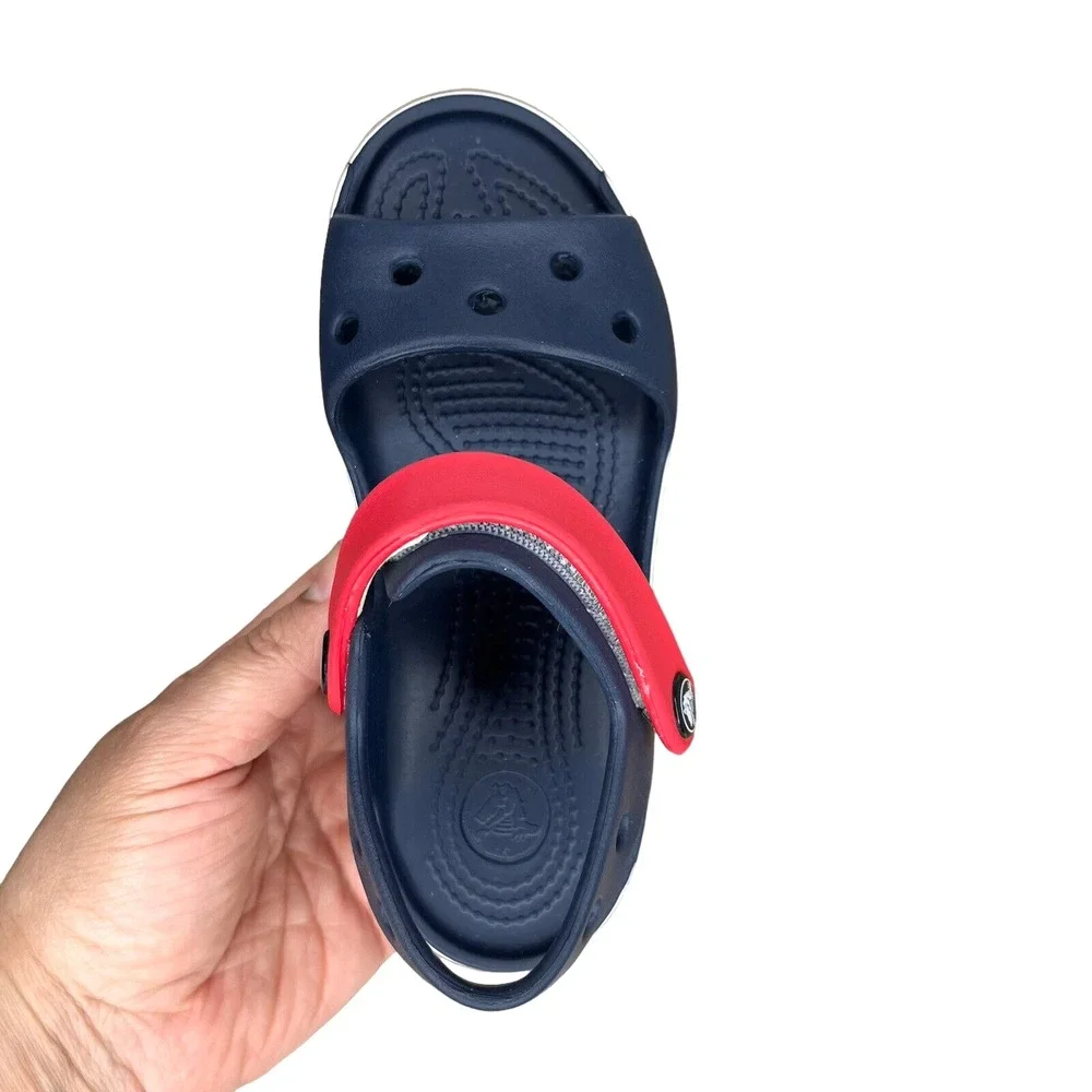 Crocs Toddler Boys Open Toe Sandals Size 10 Navy Blue Water Friendly Lightweight